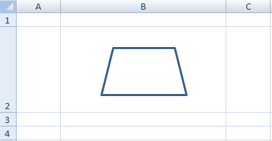 Shape with no fill in spreadsheet